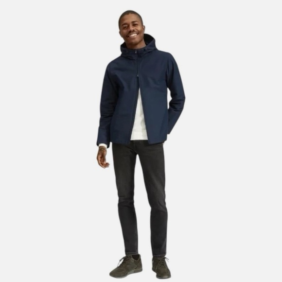 Everlane Mens Renew The All-Weather Jacket Size Medium Navy Blue Rain Windproof - Picture 2 of 4